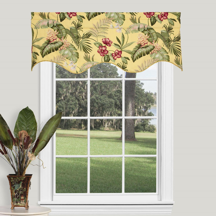 Ferngully Yellow Lined Filler Valance - 138641309364