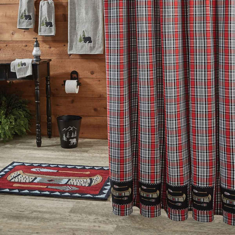 Wilderness Canoe Patch Shower Curtain - 762242027664