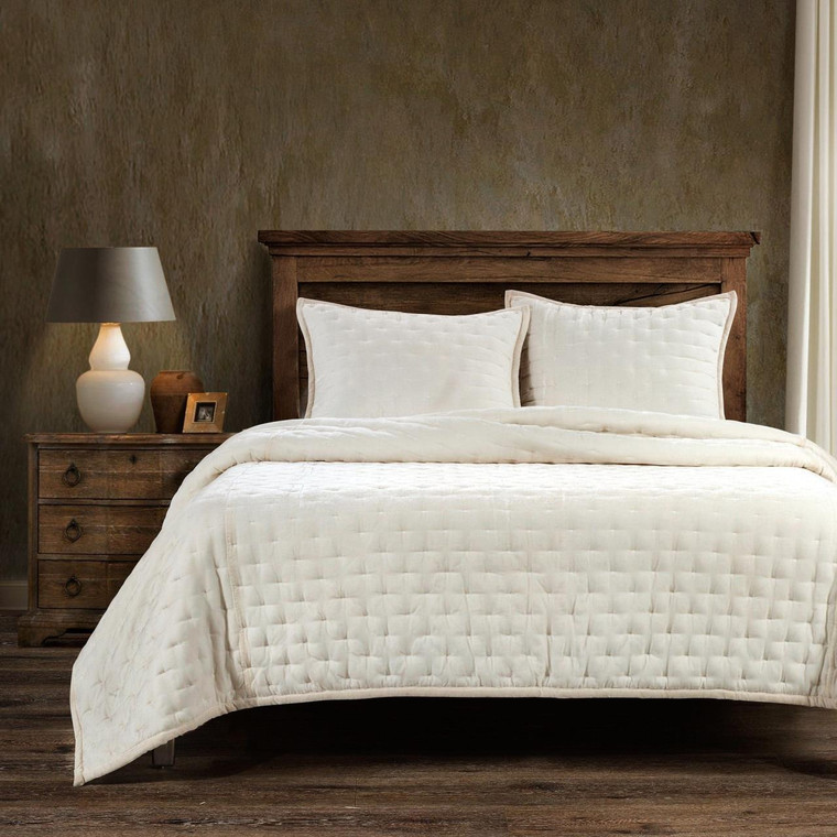 Stella Silk Velvet Stone Bedding Collection -