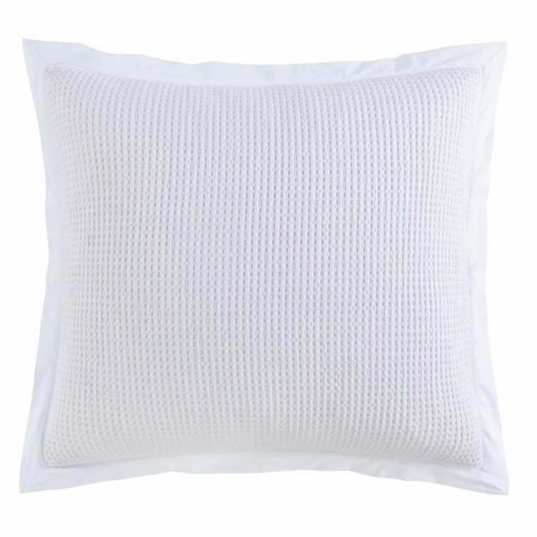 Waffle Weave White Euro Sham - 840118805421