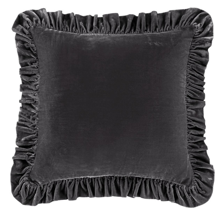 Stella Slate Silk Velvet Euro Sham - 840118804233