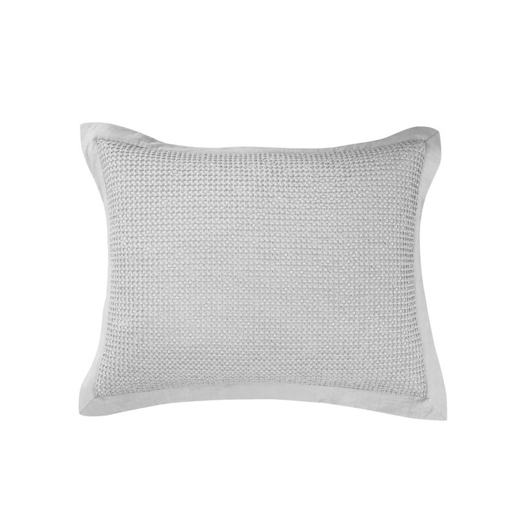 Waffle Weave Grey Sham Pair - 840118800259
