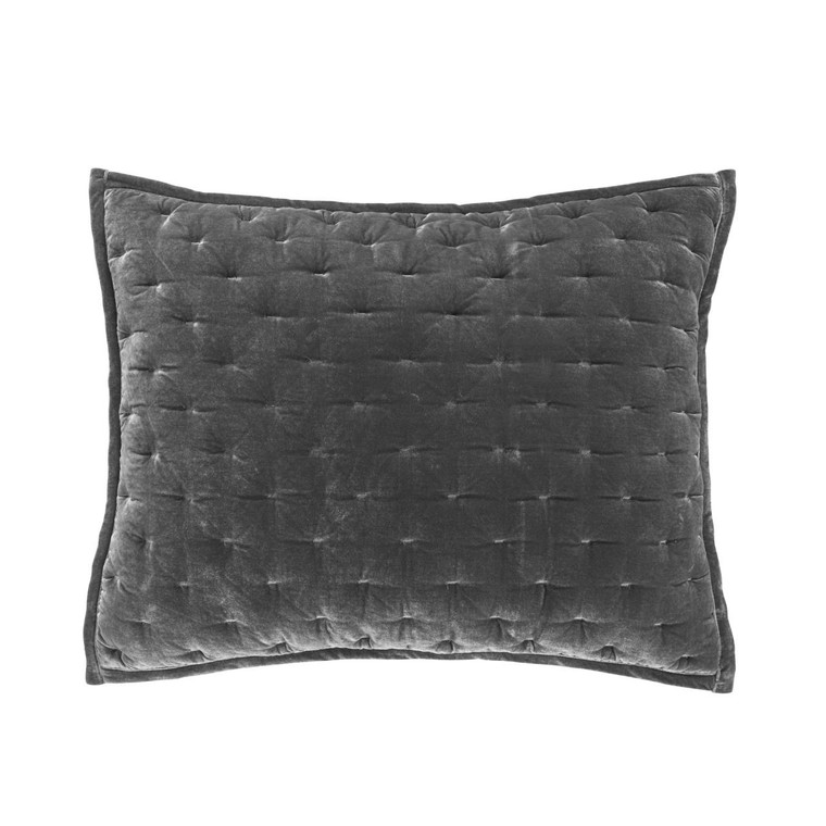 Stella Slate Silk Velvet Sham - 840118807579
