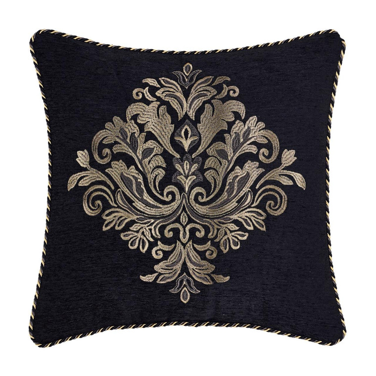 Savoy Black 20" Square Pillow - 193842123928