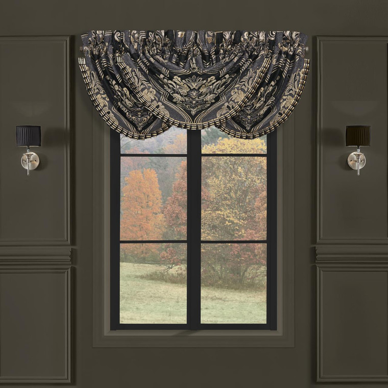 Savoy Pewter Waterfall Valance - 193842124000