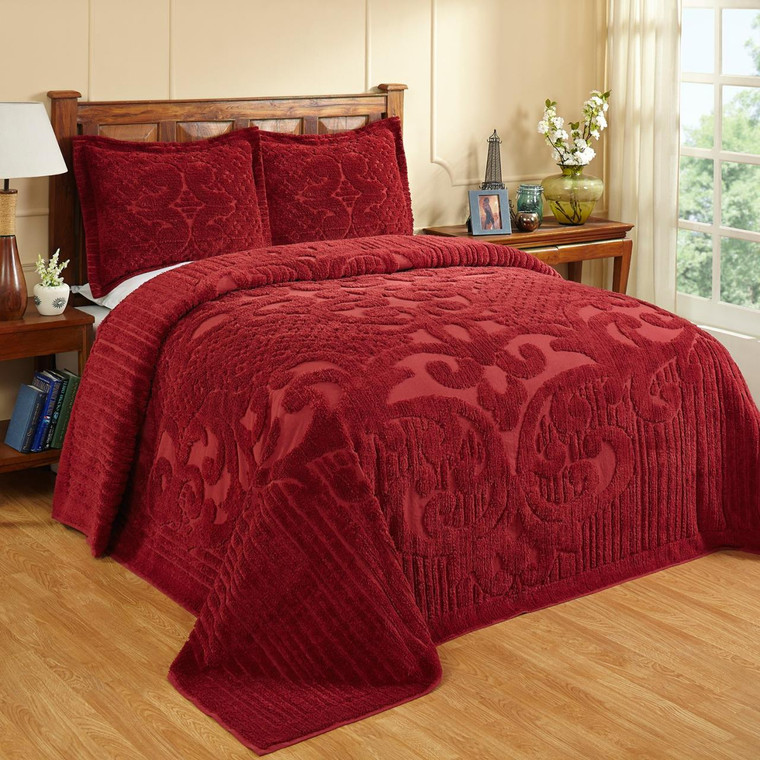 Ashton Burgundy Bedspread - 840053074913