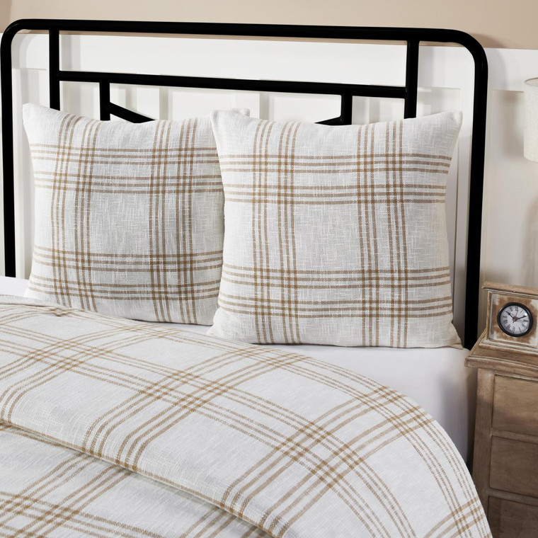 Wheat Plaid Euro Sham - 840233900742
