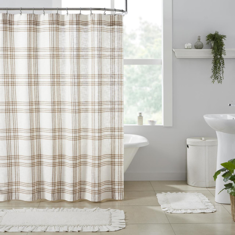 Wheat Plaid Shower Curtain - 840233900865