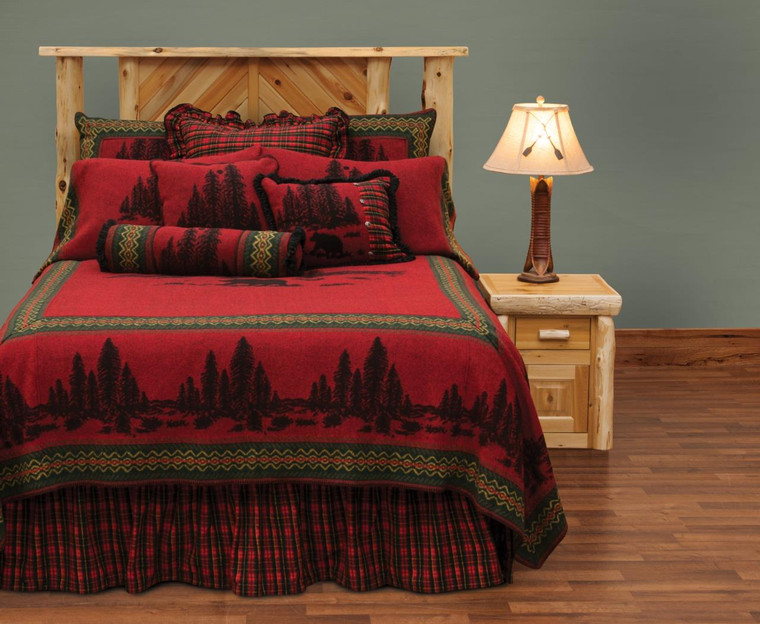 Wooded River Bear Bedspread/Coverlet - 650654053251