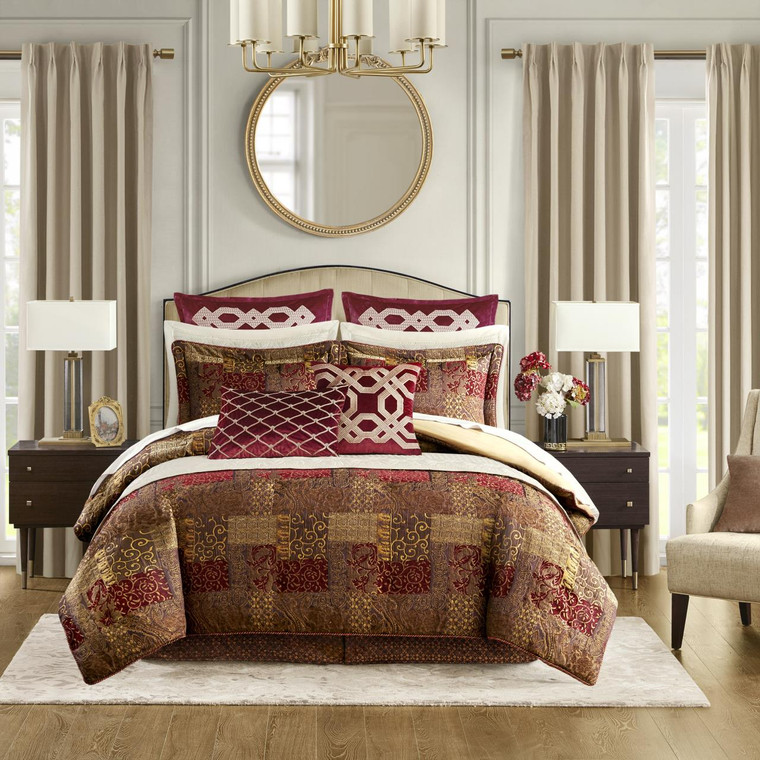 Galleria Red Comforter Set - 221642136456