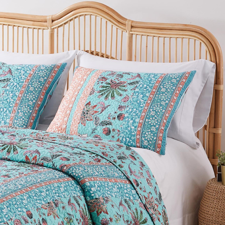 Audrey Turquoise Sham - 636047423849