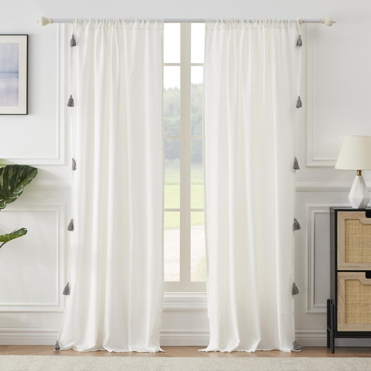 Monterrey Antique White Curtain Pair - 636047440068