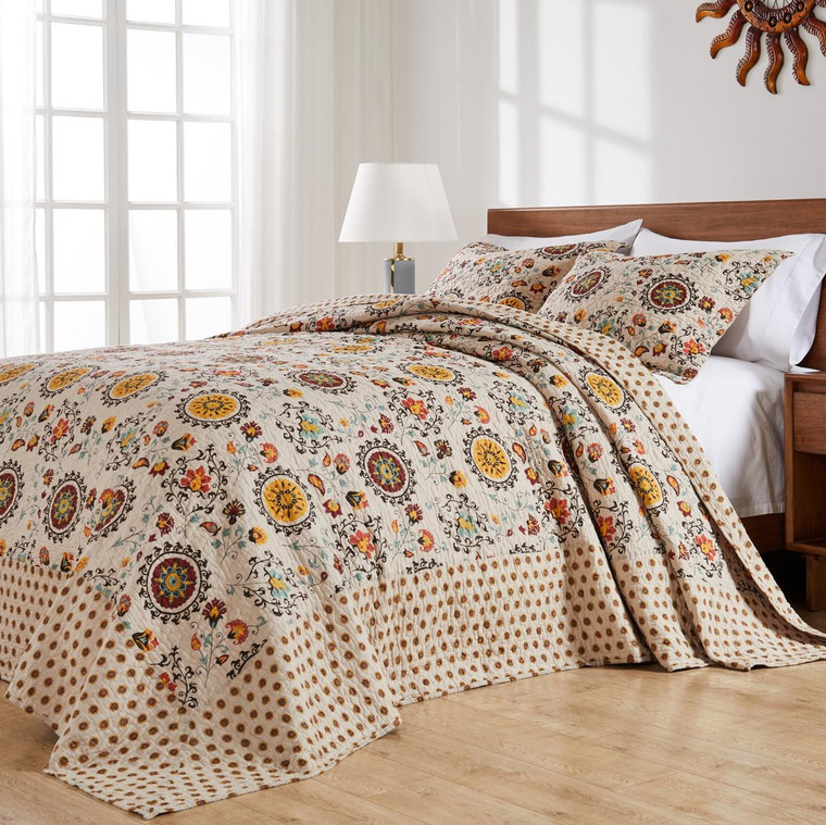 Andorra Multicolor Bedspread Set - 636047318442
