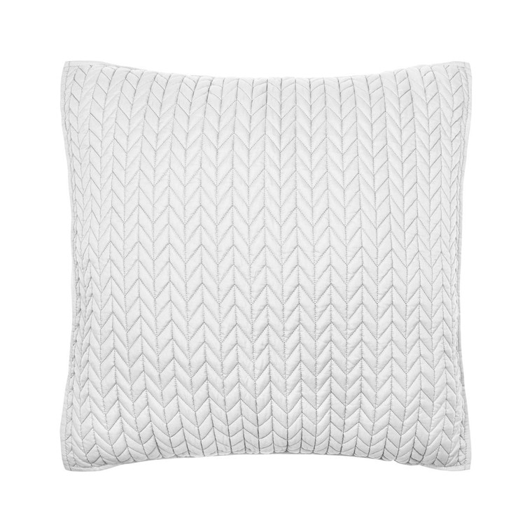 Cayman White Quilted Euro Sham - 193842139639