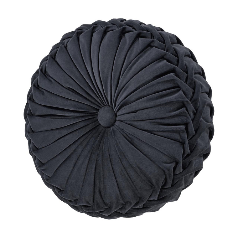 Townsend Indigo Tufted Round Decorative Pillow - 193842137390