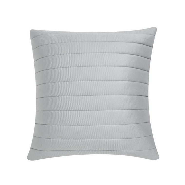 Valencia Silver 20" Quilted Pillow - 193842142820