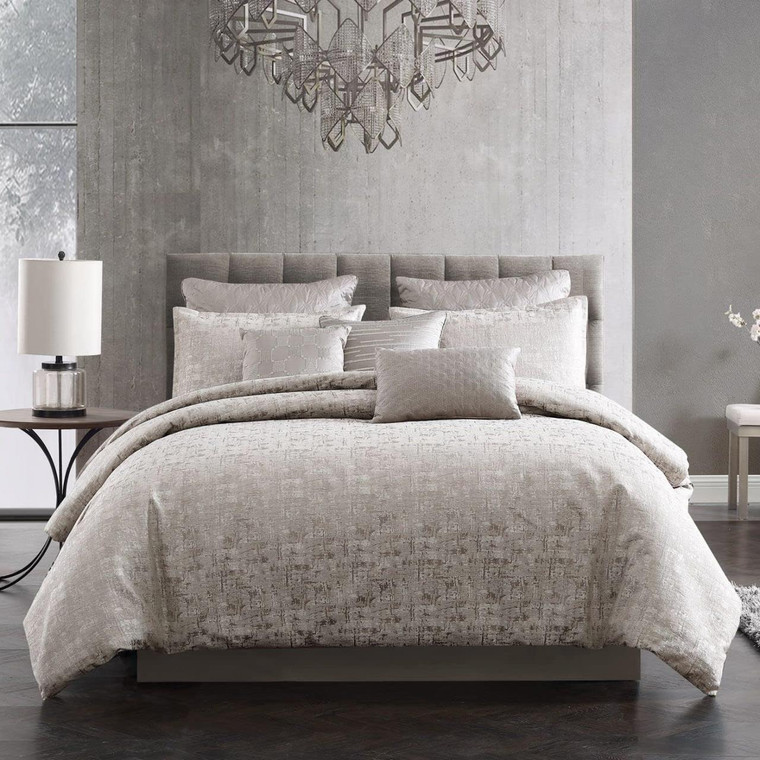 Genoa Gray Comforter Set - 679610818840