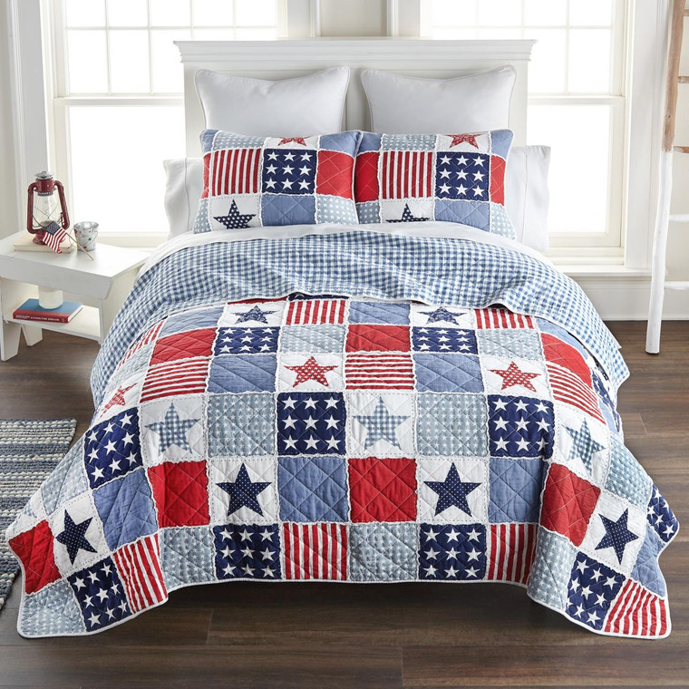 Star & Stripe Quilt Set - 754069619146