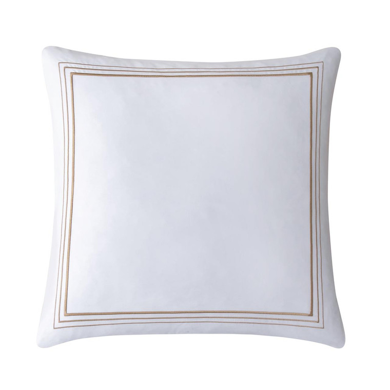 Embroidered Border Light Gold Euro Sham - 840118811613