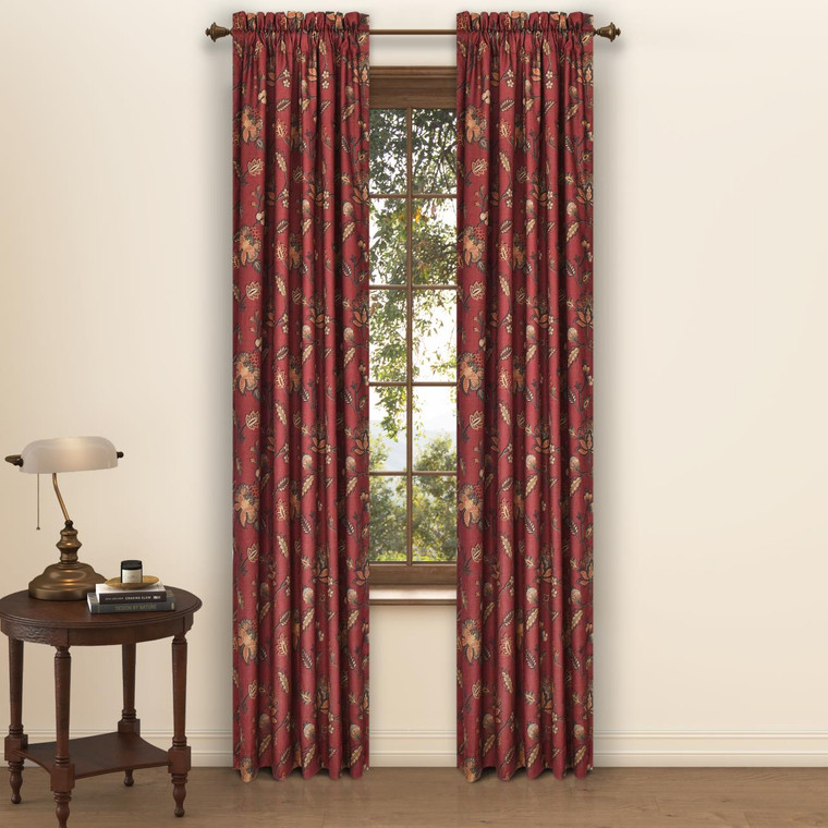 Bari Red Curtain Pair - 193842155516