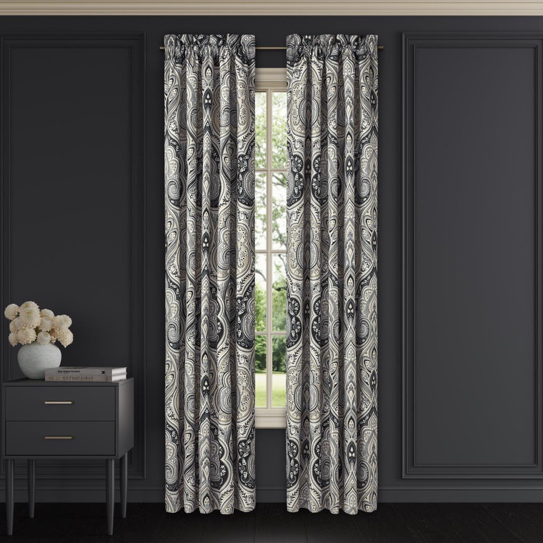 Messina Black Curtain Pair - 193842155370