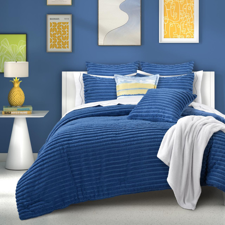 Darby Azure Comforter Set - 193842153697