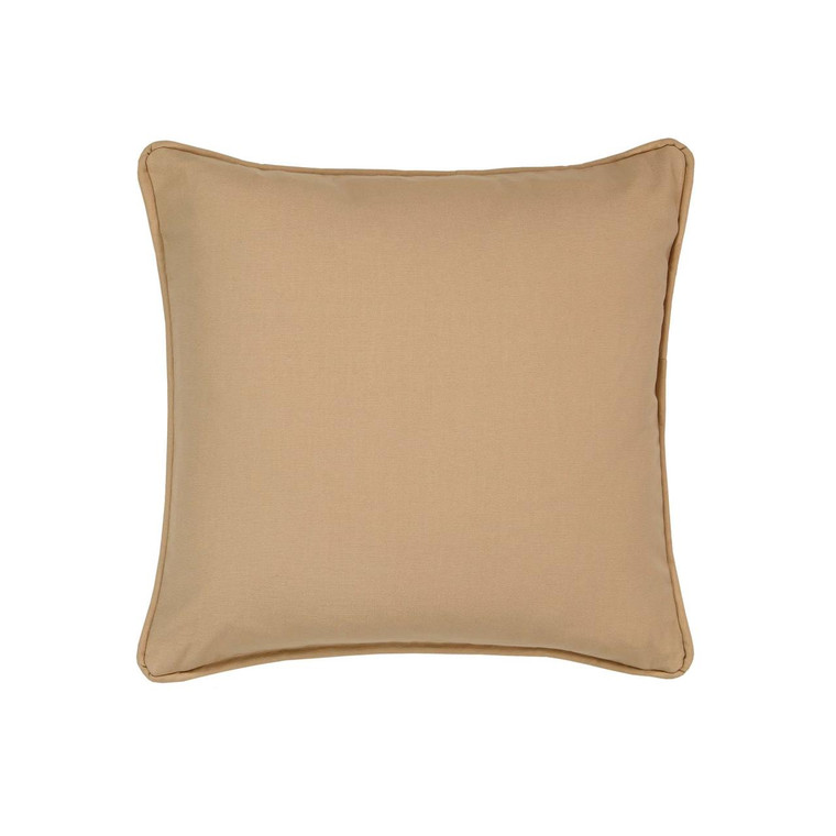 Leaves  Ecru Square Pillow - 013864142335