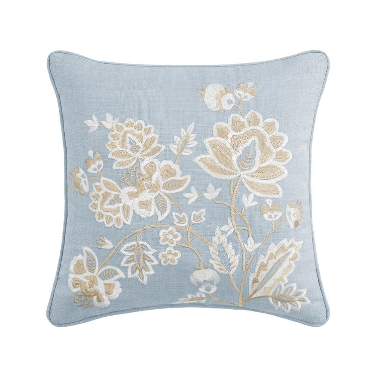 Garden Bloom Chambray 18" Square Pillow - 193842159217
