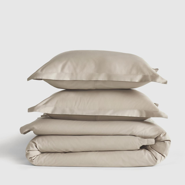 Premier Sateen Almond Duvet Set - 193842157176