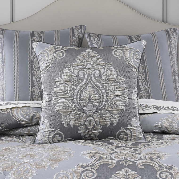 Krista Powder Blue 20" Square Pillow - 193842160176
