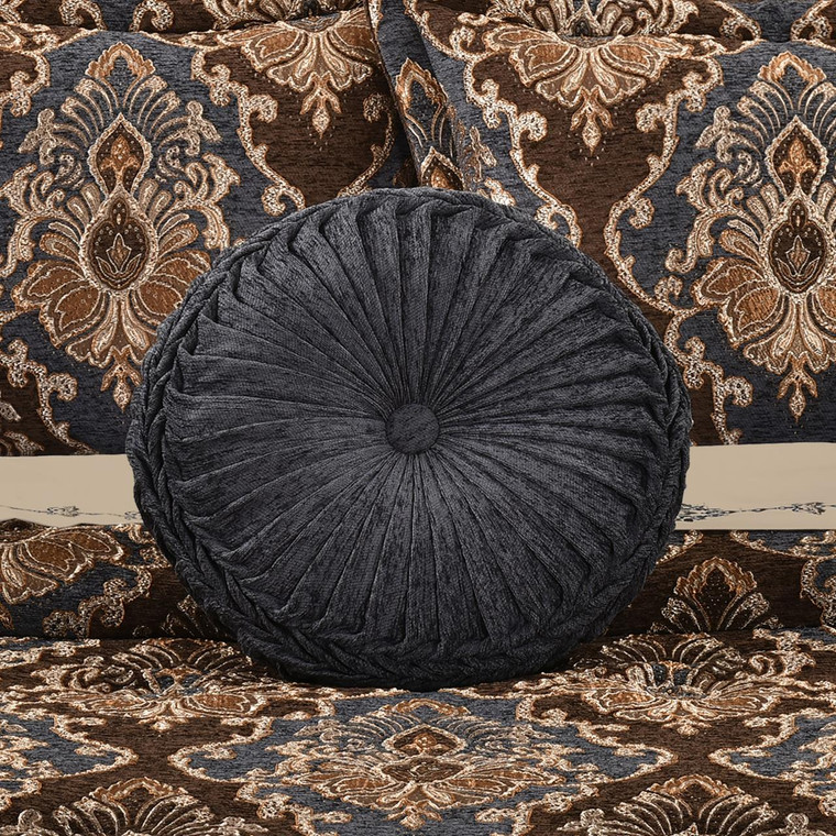 Sofia Wedgewood Tufted Round Pillow - 193842162170
