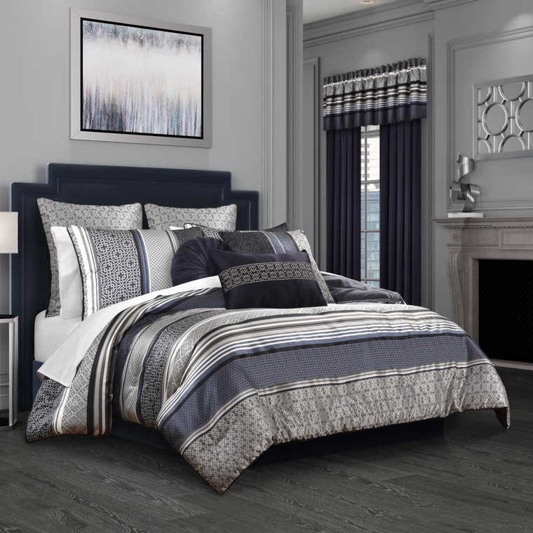 Carlisle Indigo Comforter Set - 193842161524