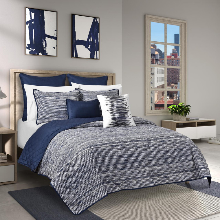 Dalton Navy Quilt Set - 193842160671