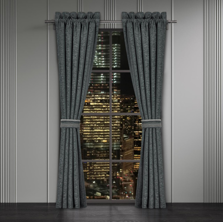 Parallel Slate Curtain Pair - 193842161050