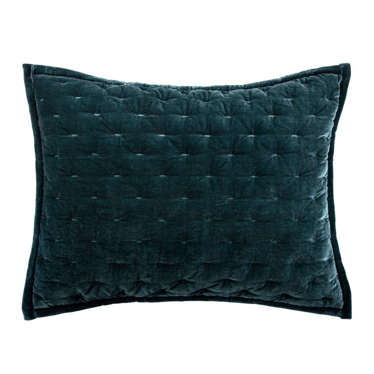 Stella Faux Silk Velvet Storm Blue Pillow Sham - 840118827454