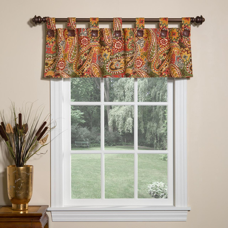 Breeze Tapestry Tab Valance - 013864120821