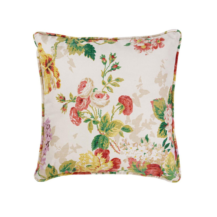 Cottage Rose Square Pillow - 013864146685