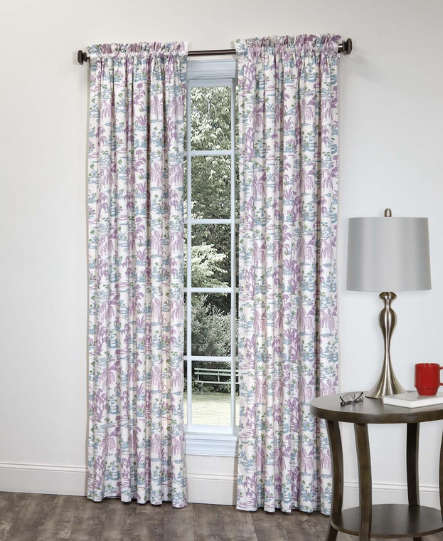 Meadow Lined Rod Pocket Curtain Pair - 013864143608