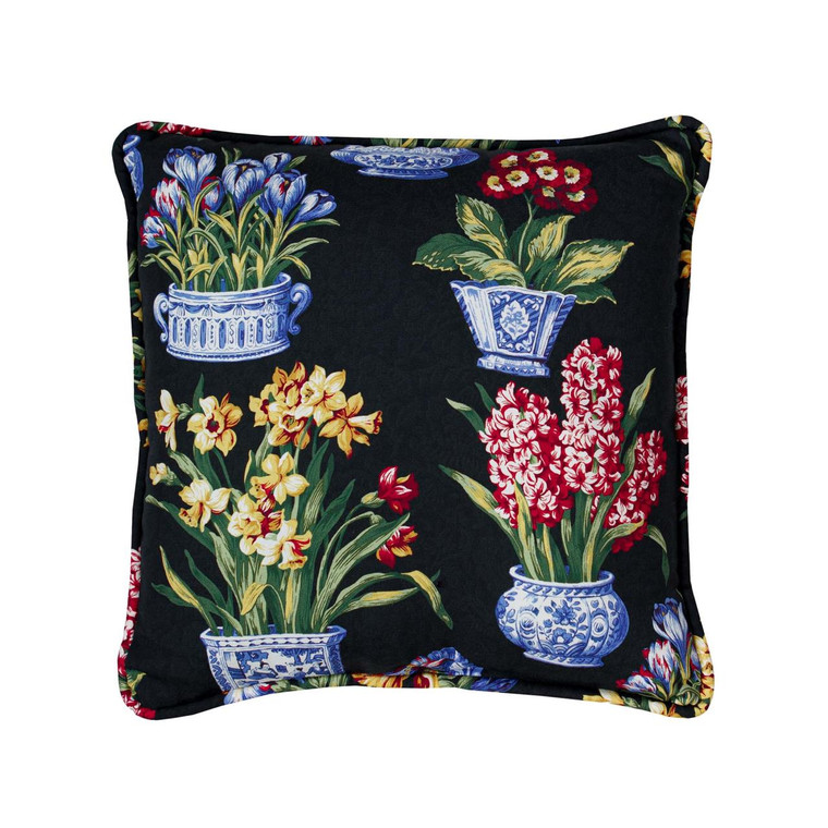 Melanie Black Square Pillow - 013864139397
