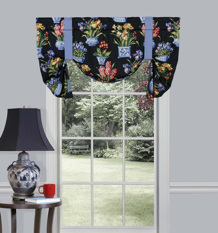 Melanie Black Tie Up Curtain - 013864139441