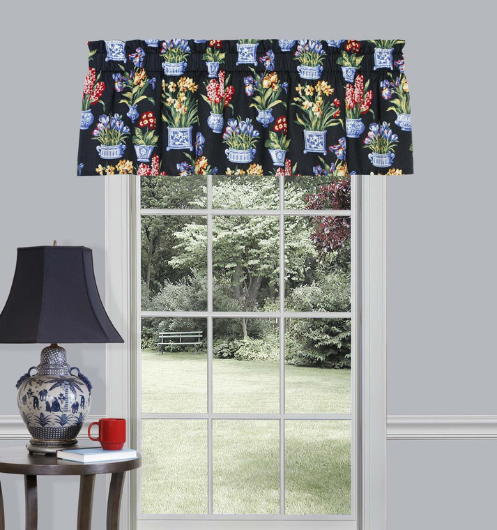 Melanie Black Tailored Valance - 013864139458