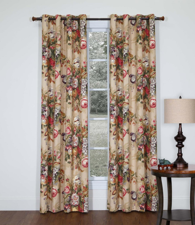 Queensland Autumn Grommet Top Curtain Pair - 138641417342