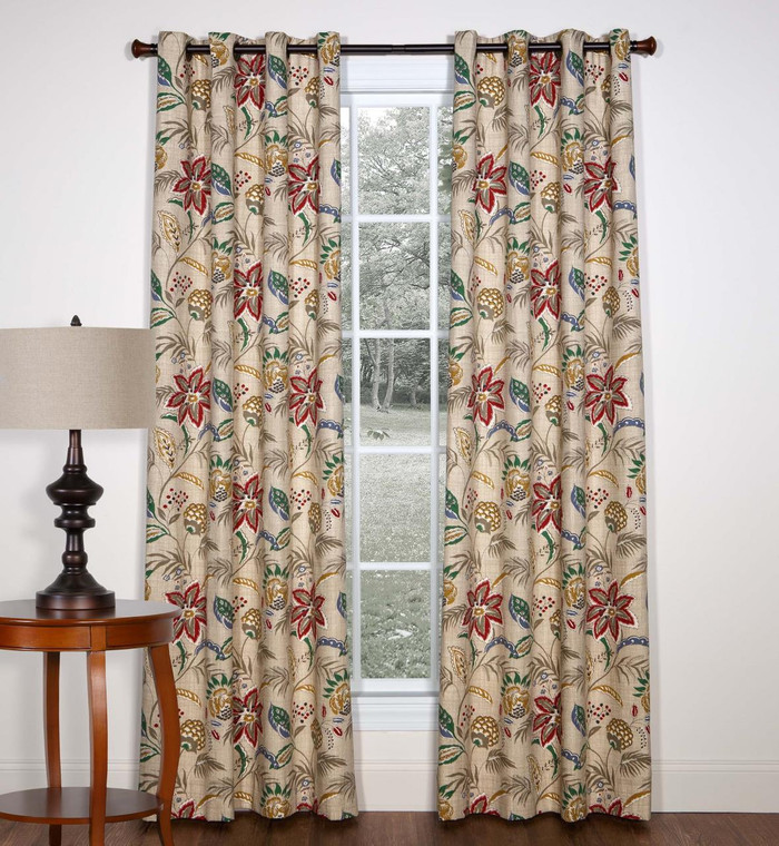 Tradewinds Tropic Grommet Top Curtain Pair - 013864140744