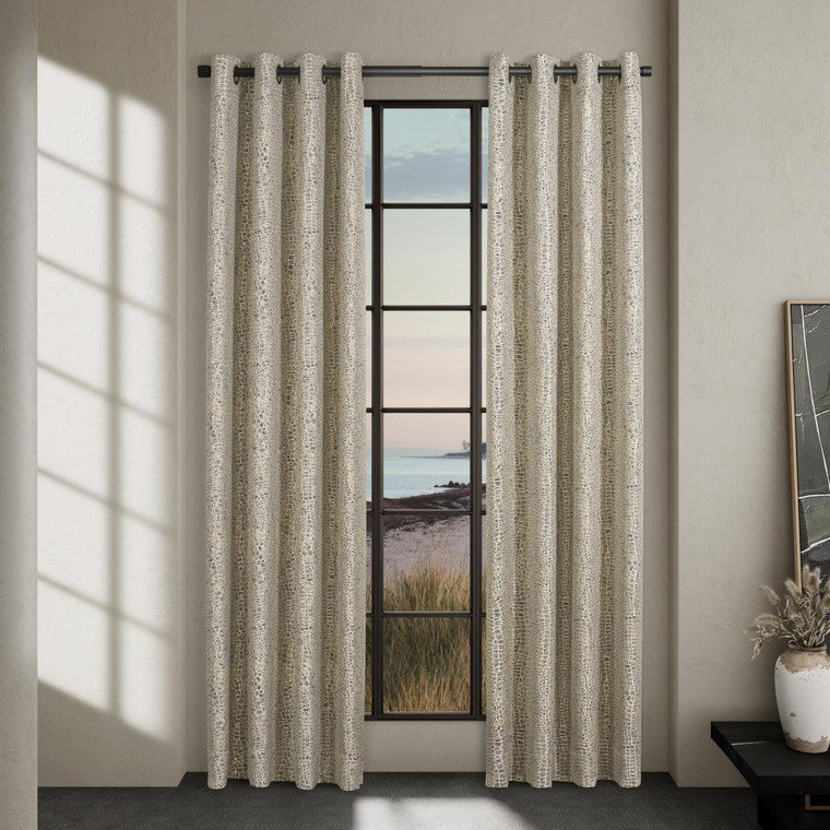 Habitat Pewter Grommet Top Curtain Pair - 193842162224