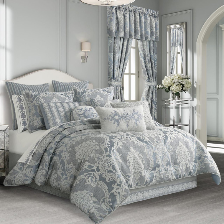Queensbury Steel Blue Bedding Collection -