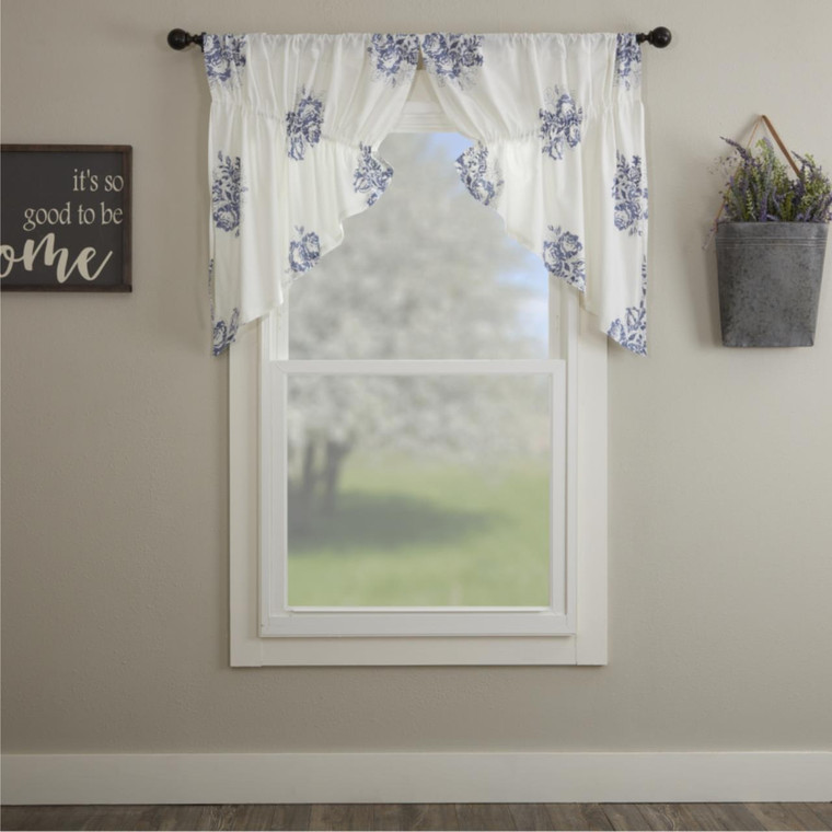 Lydia Blue Prairie Swag Pair - 840233903033