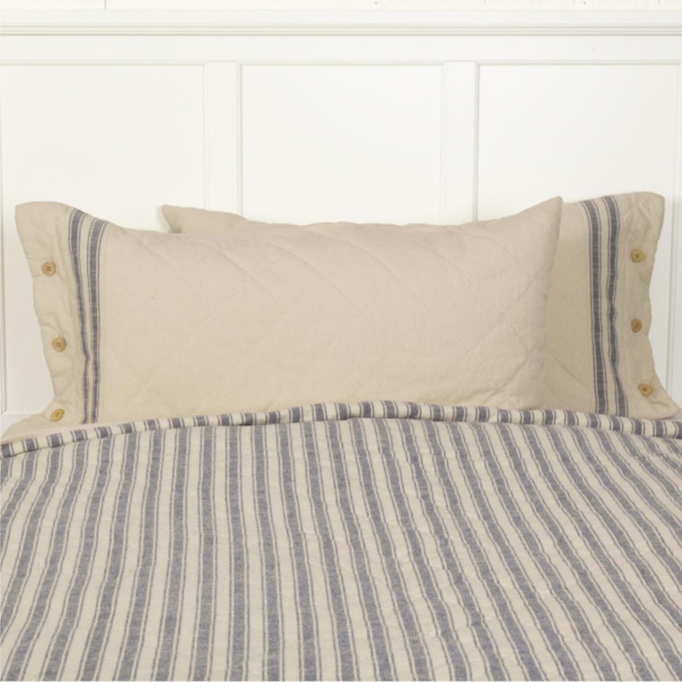 Market Place Blue Pillow Sham - 840528188152