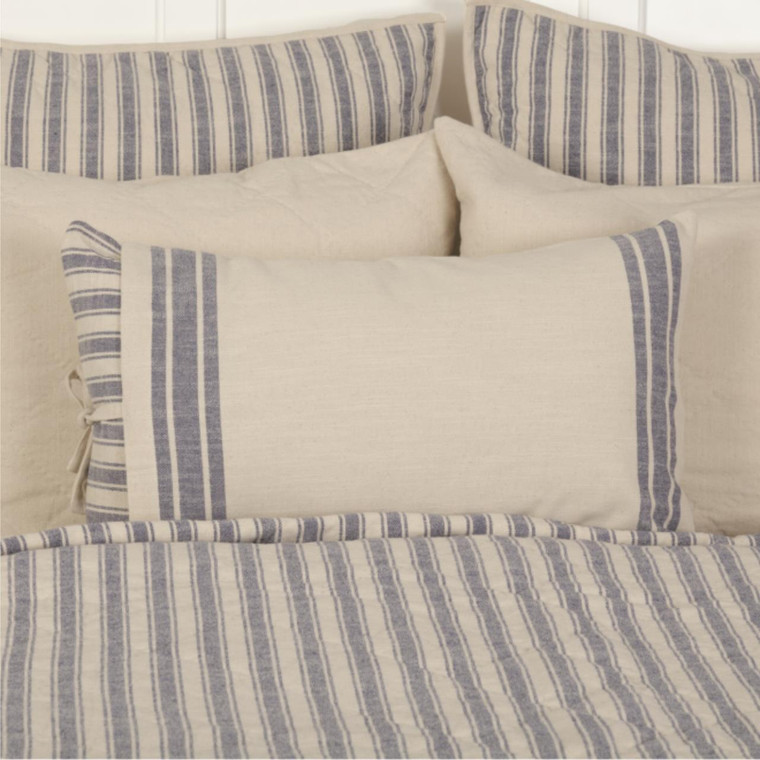 Market Place Blue Fabric Overcover Pillow Cover - 840528188183