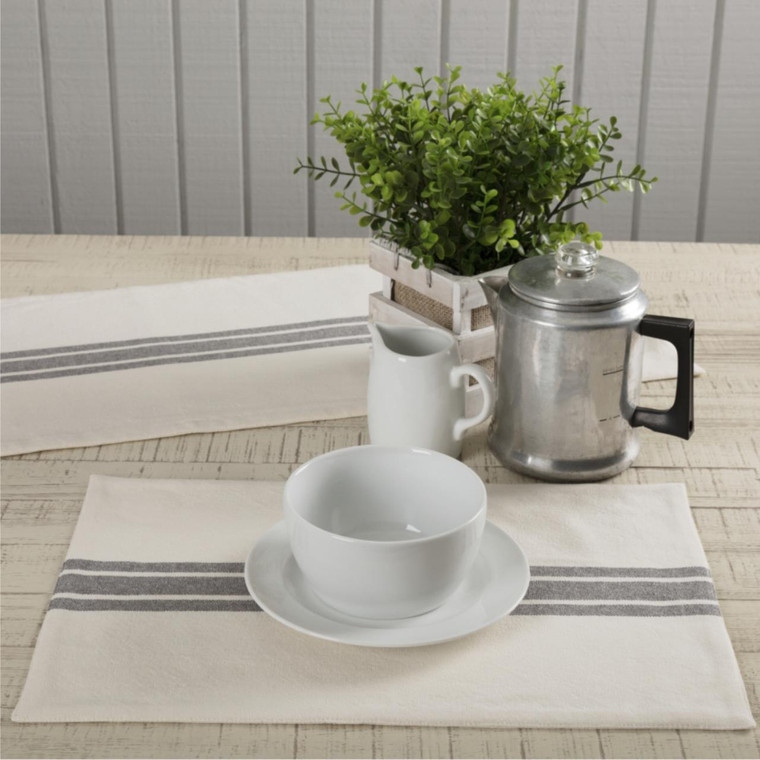 Market Place Gray Placemat Set of 4 - 840528171543