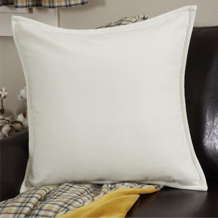 Morning Meadow White Velvet Pillow Cover - 810055895717